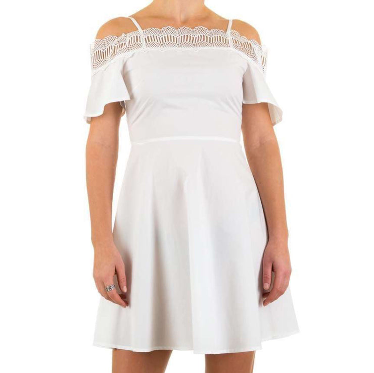 "LIKEABLE" White Short Dress